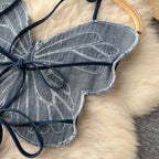 3D Butterfly Strapped Backless Top