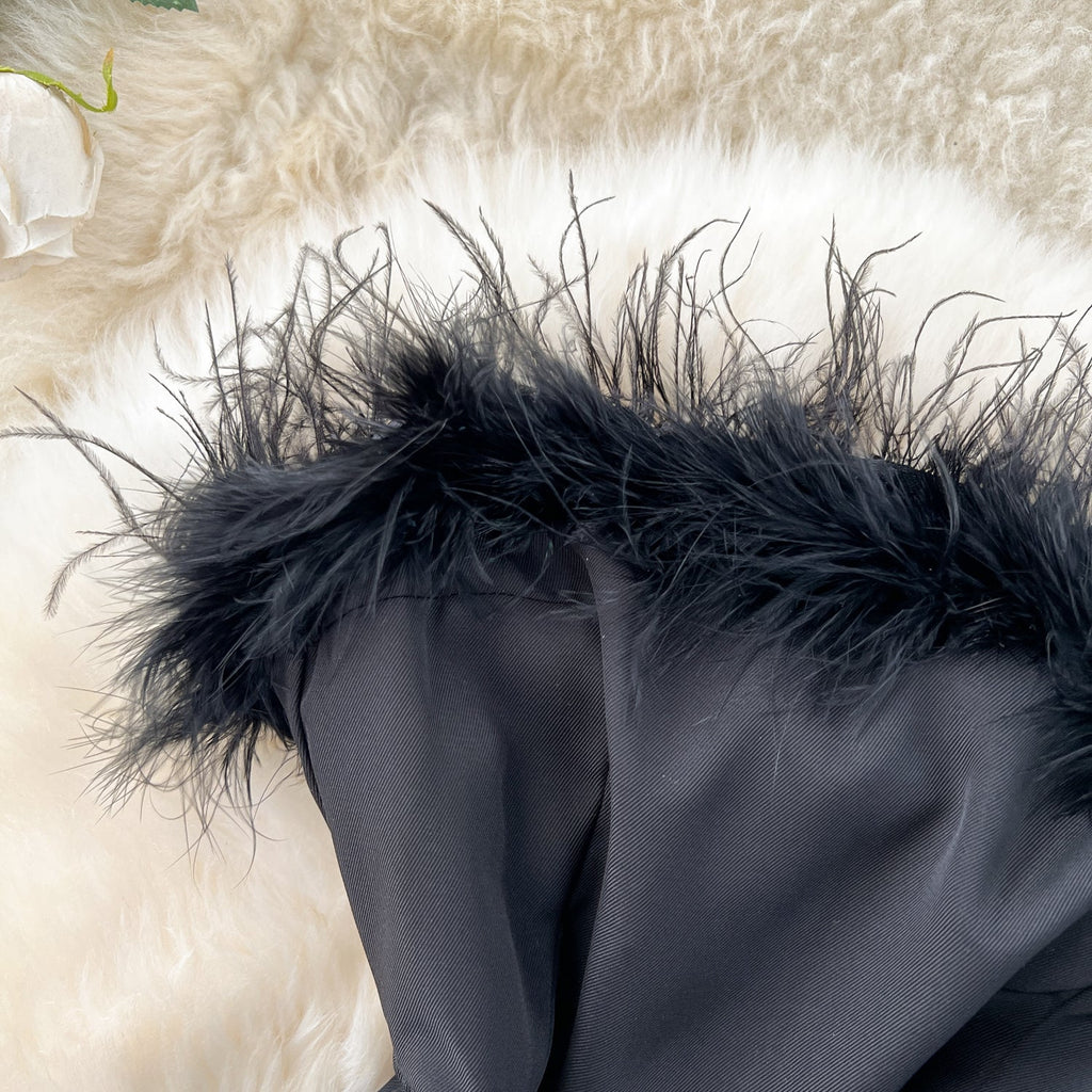 Vintage Off-shoulder Black Jumpsuit