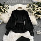 Two-piece Blouse Beaded Dress