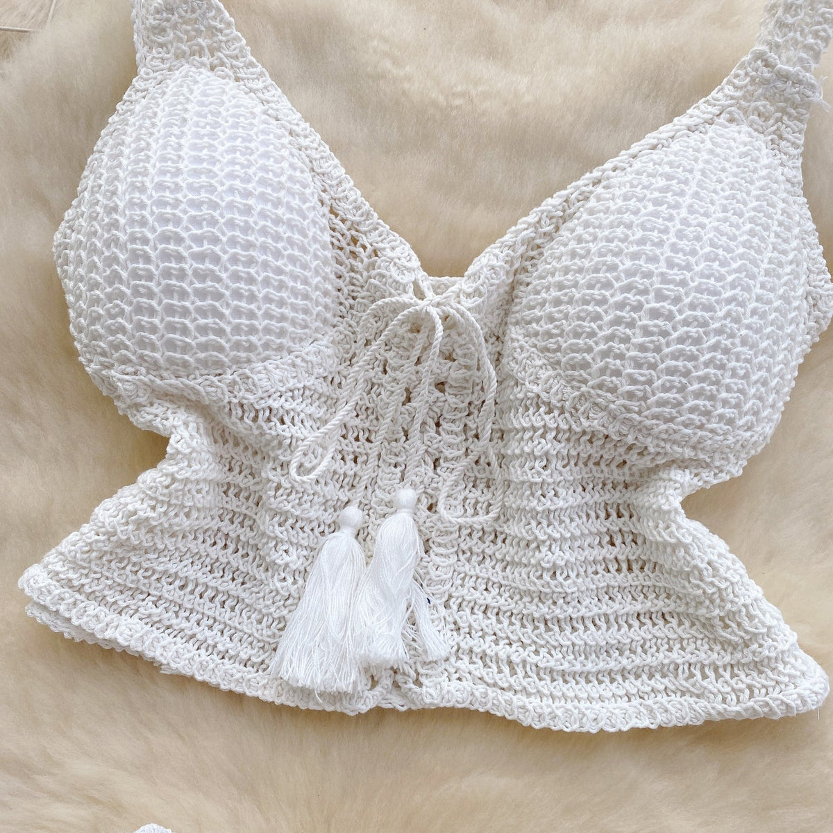Camisole&Crochet Shorts Knitted 2Pcs