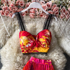 Camisole&Pleated Half-body Skirt 2Pcs