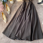 Backless Padded Vintage Halter Dress