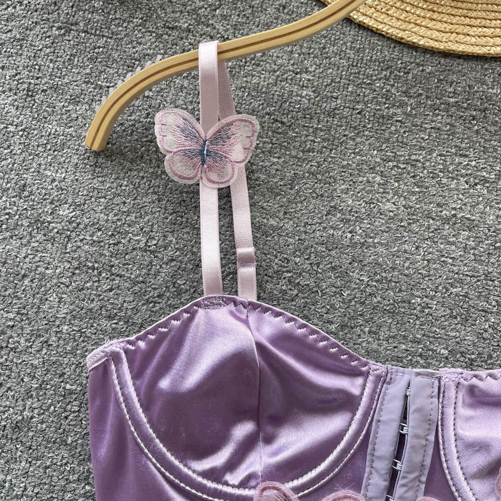 3-dimensional Butterfly Short Camisole