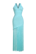 Bandage V-Neck Tassel Midi Dress