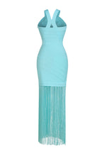 Bandage V-Neck Tassel Midi Dress