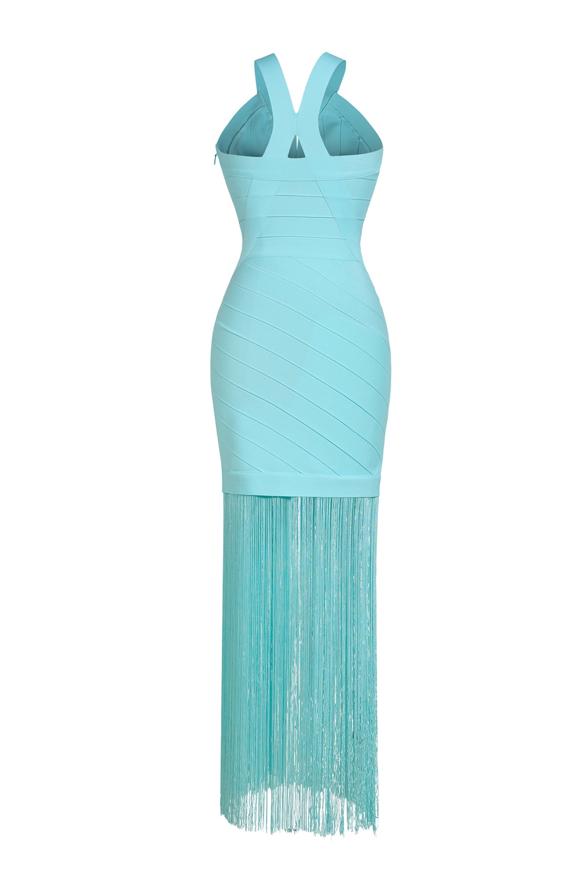 Bandage V-Neck Tassel Midi Dress