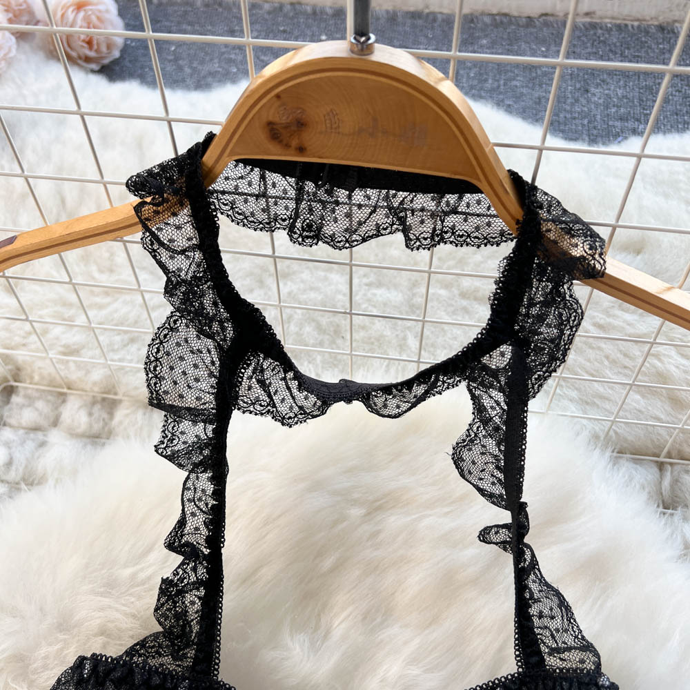 Sexy Lace Transparent Black Jumpsuit