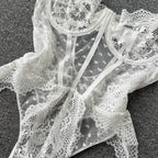 Chic White Lace Bustier Jumpsuit
