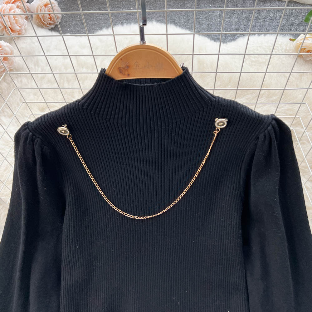 Turtleneck Sweater& Plaid Skirt 2Pcs Set