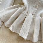 Sweetie Lace Patchwork Ruffled Knitwear