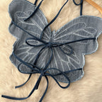3D Butterfly Strapped Backless Top