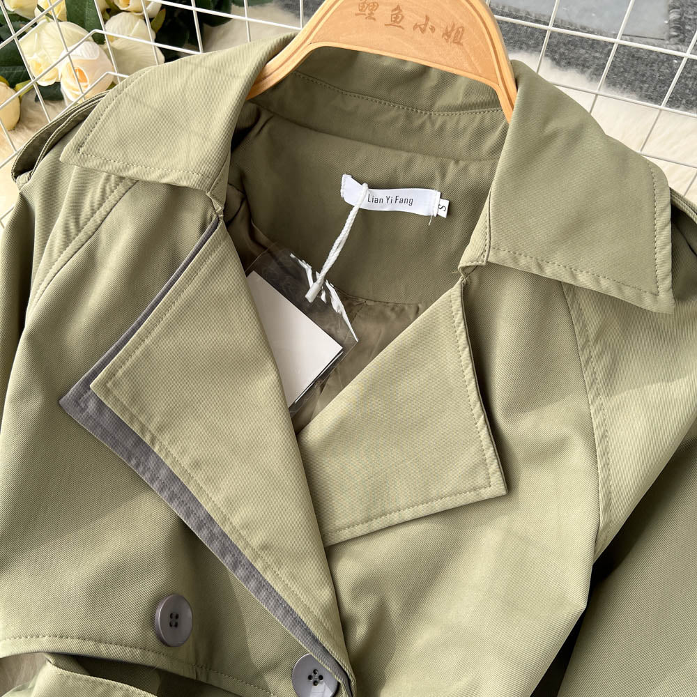 Vintage Suit Collar Trench Coat