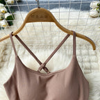 Solid Color Draped Slip Jumpsuit