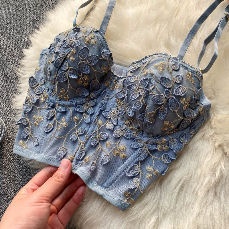 Vintage Embroidered Petal Top