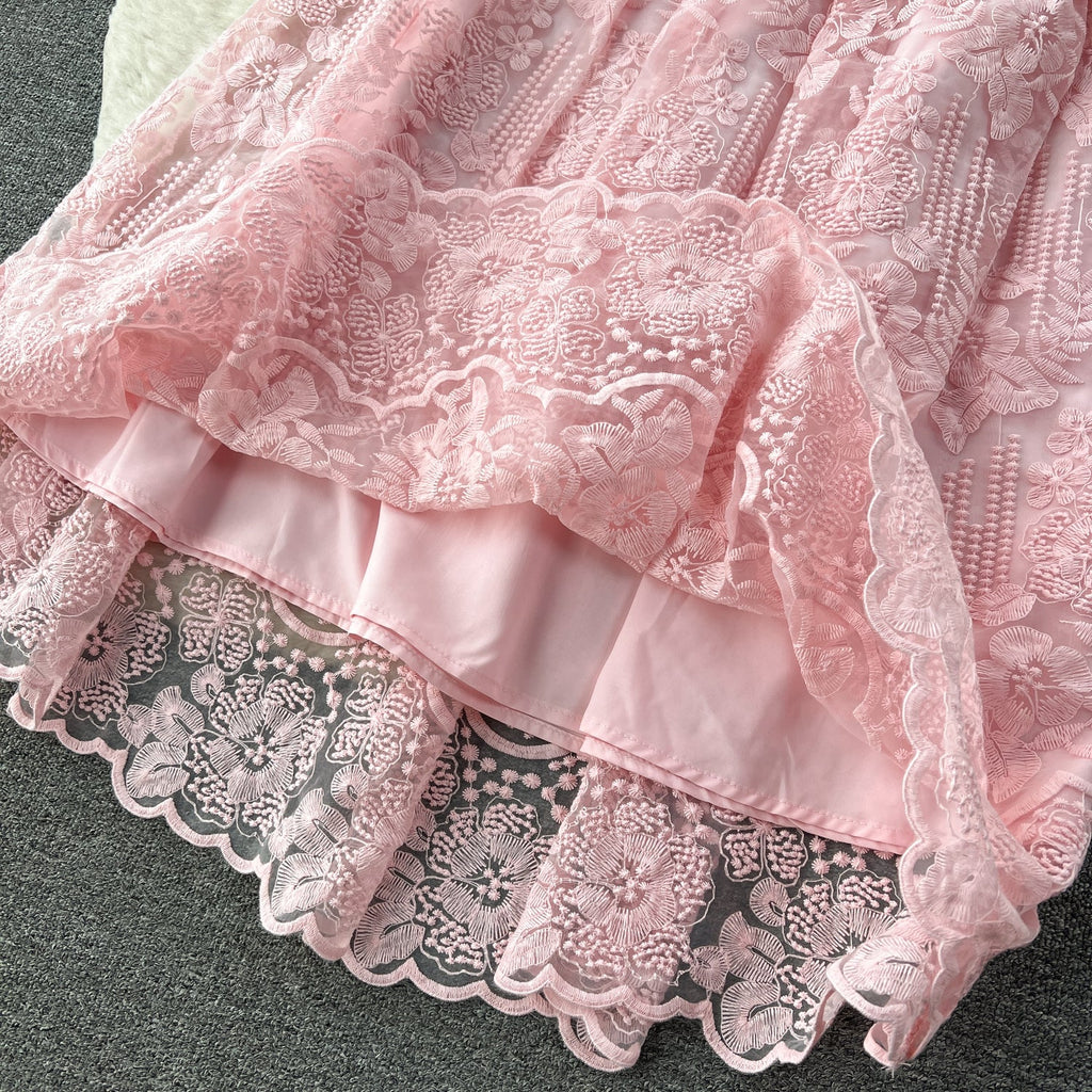 Crochet Shirt&Skirt Lace 2Pcs