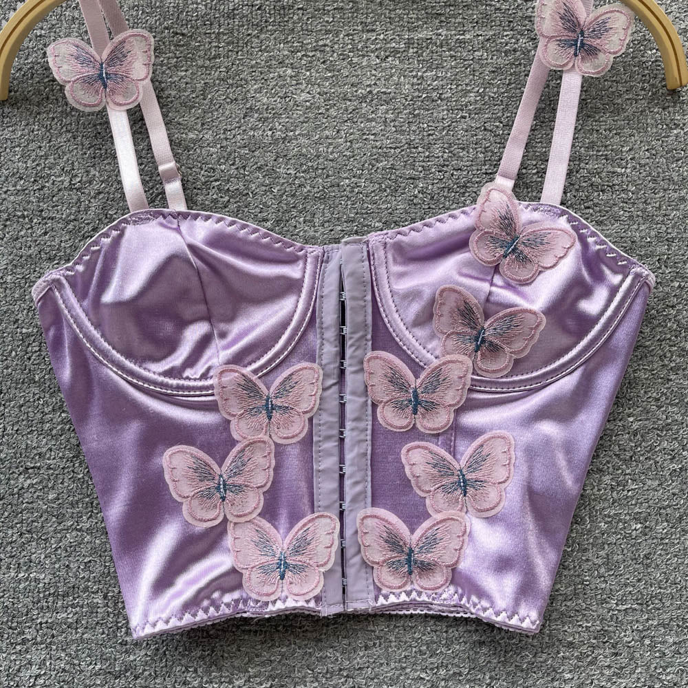 3-dimensional Butterfly Short Camisole
