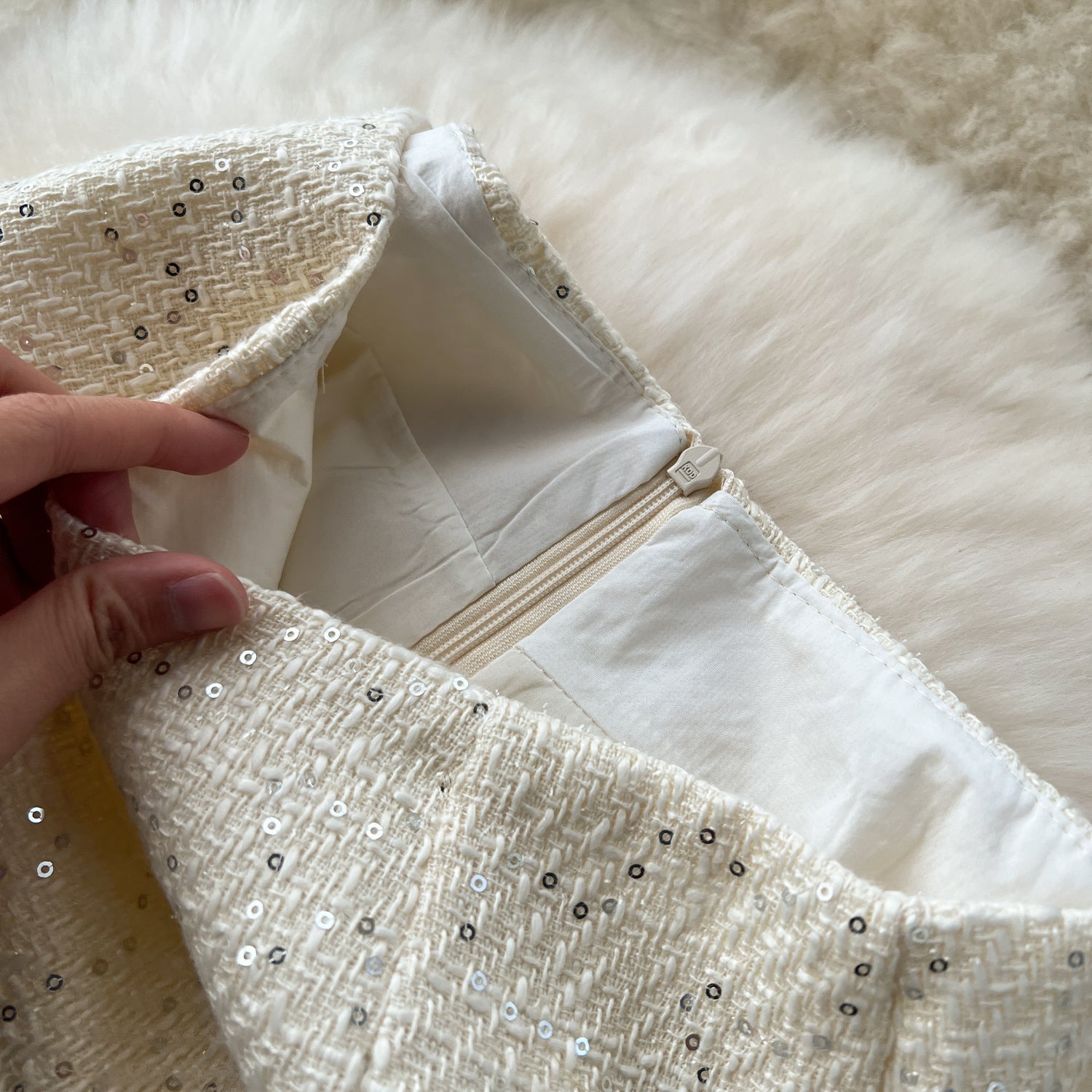Elegant A-line Sequined Skirt