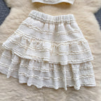 Camisole&Ruffled Skirt Lace 2Pcs