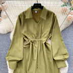 Loose-fitting Shirt&Pleated Trousers 2Pcs