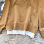 Color Blocking Jumper&Trousers Knitted 2Pcs