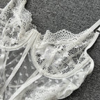 Chic White Lace Bustier Jumpsuit