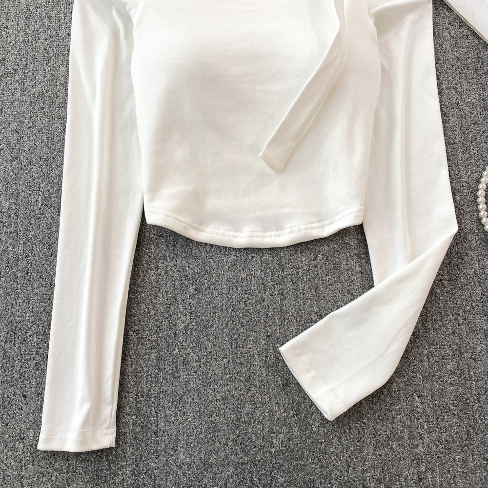 Vintage Off-shoulder Padded Short Top