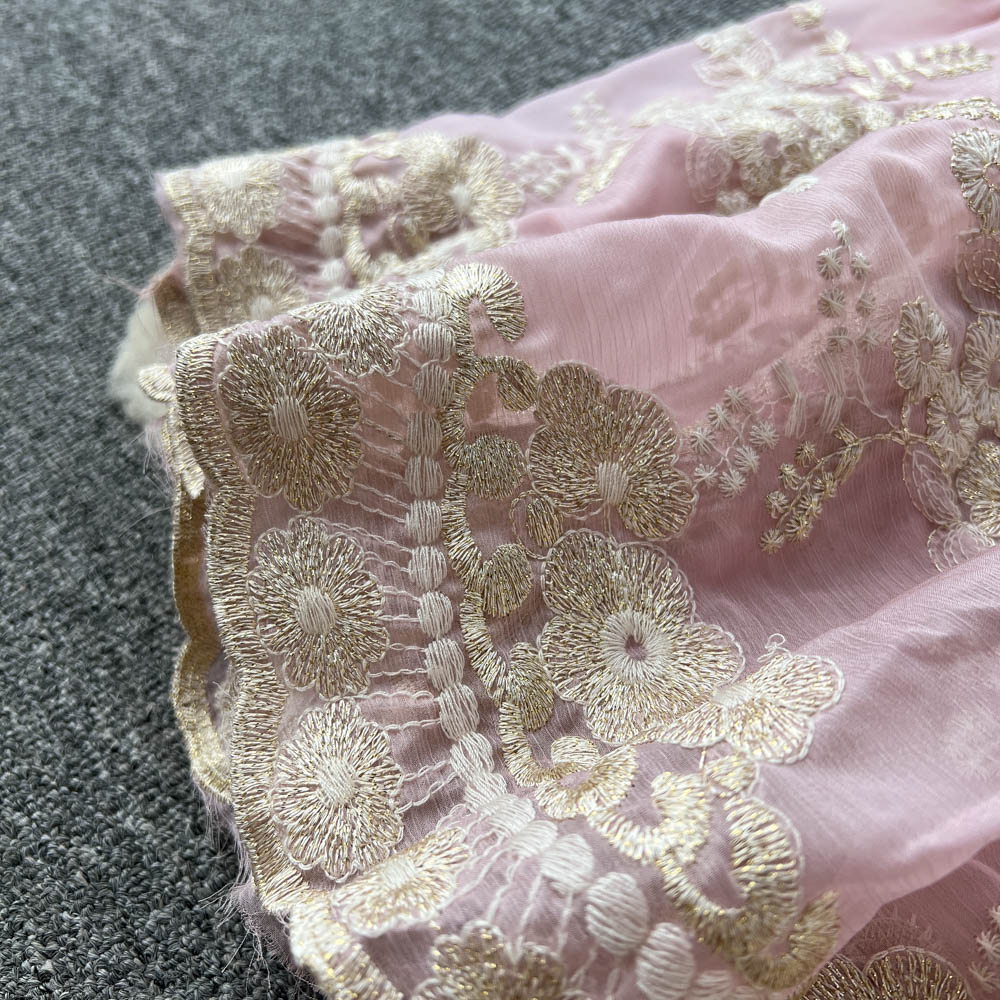 Vintage Embroidery Pink Princess Dress