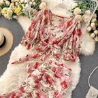 Strappy Chiffon Top&Fishtail Bustier 2Pcs