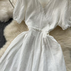 Sweetie White Lace Trim Dress