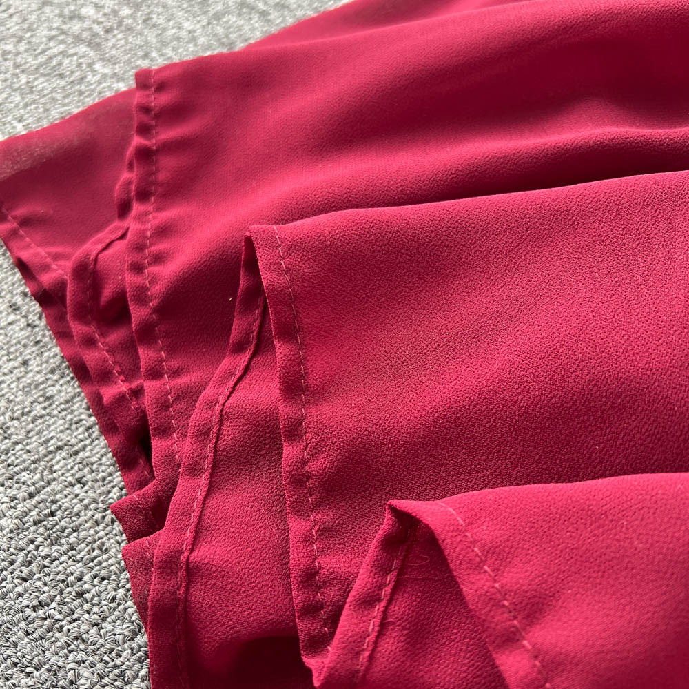 Vintage Ruffle-trimmed Pleated Dress