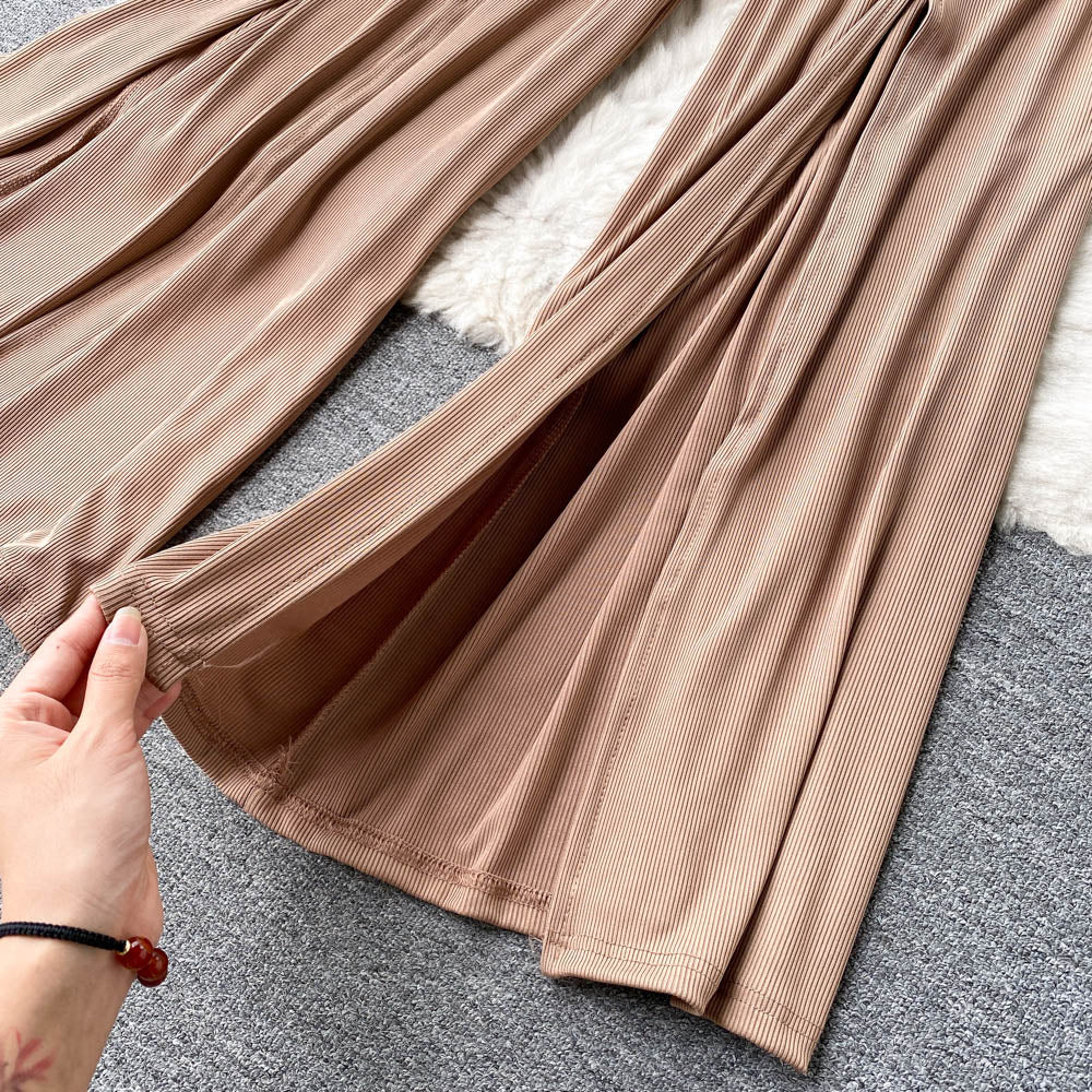 Solid Color Draped Slip Jumpsuit