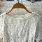Crochet Top&Fishtail Skirt 2Pcs Set