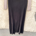 Elegant Hollowed Knitted Slip Dress