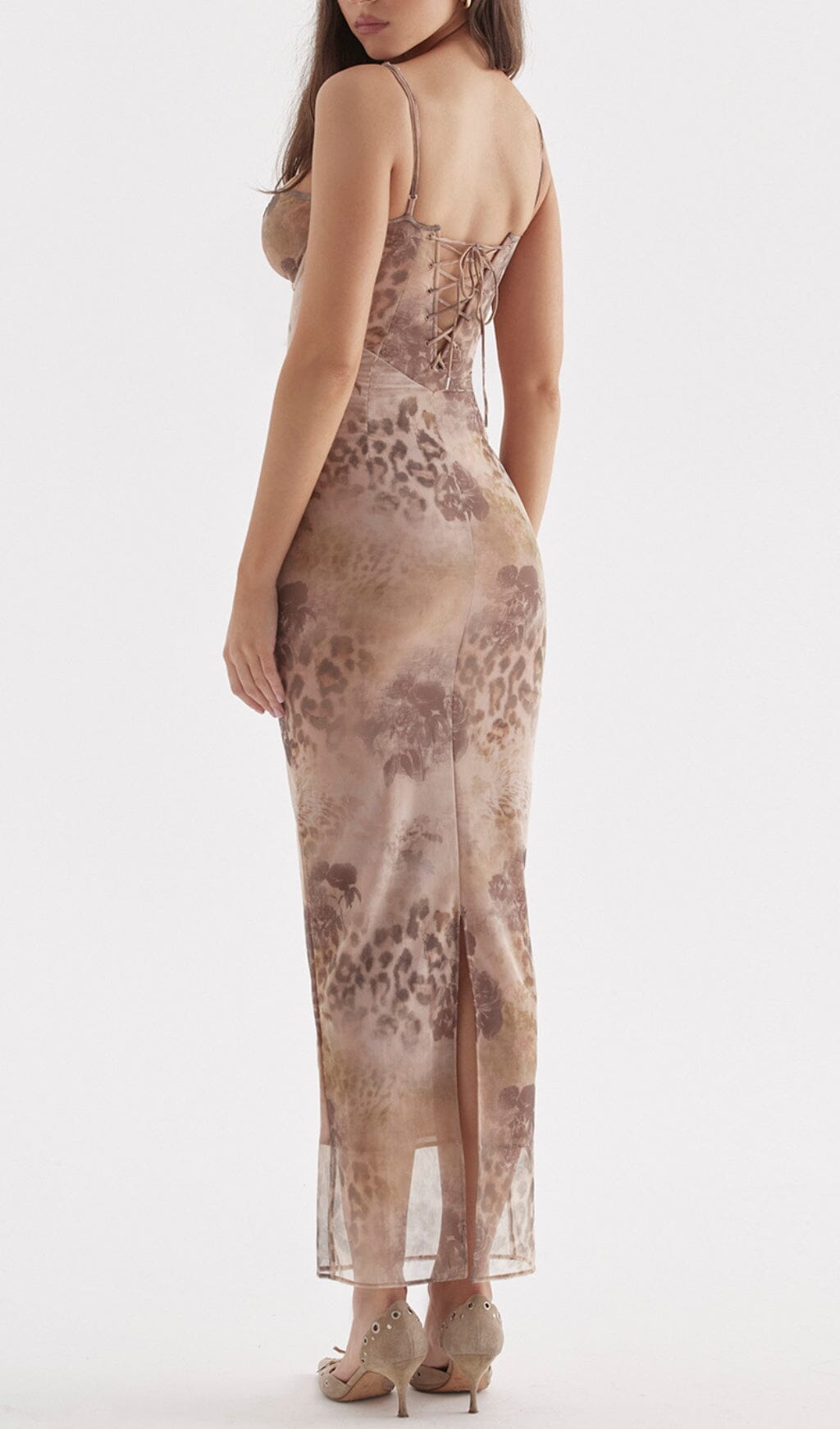 Kinsley Cream Floral Print Maxi Dress