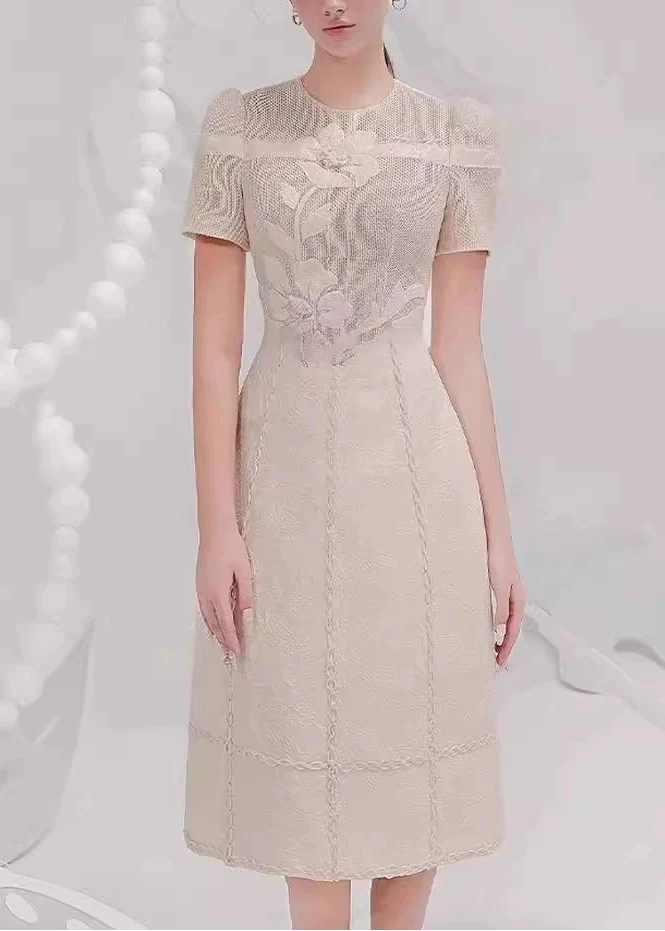 Ulysse Floral Embroidered Openwork Midi Dress