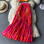 Camisole&Pleated Half-body Skirt 2Pcs