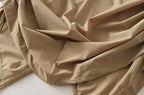 Cargo Skirt With High Waist Side Pockets And Slit Back