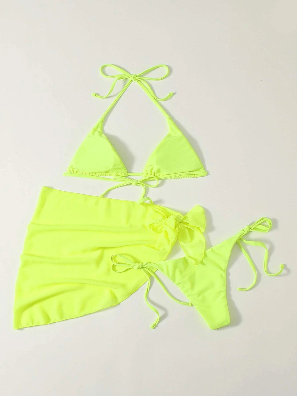 Mesh Three-piece Split Swimsuit