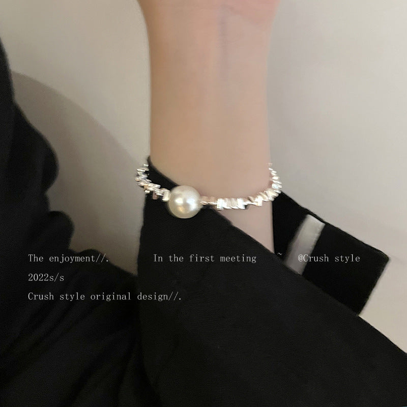 Irregular Patchwork Pearl Necklace&Bracelet