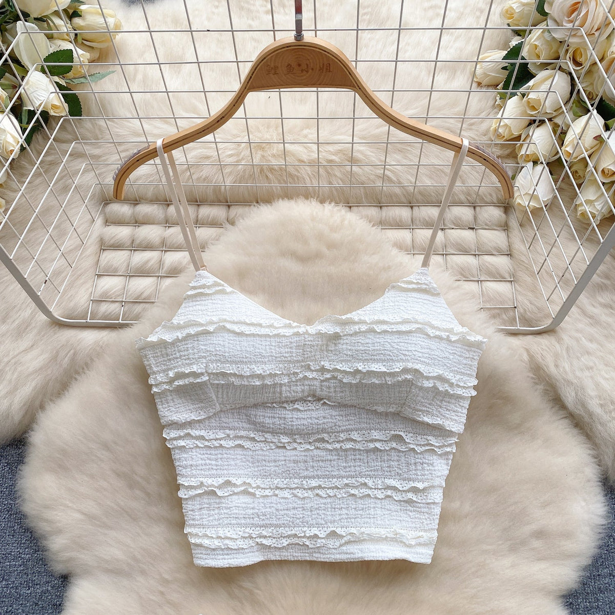 Camisole&Ruffled Skirt Lace 2Pcs