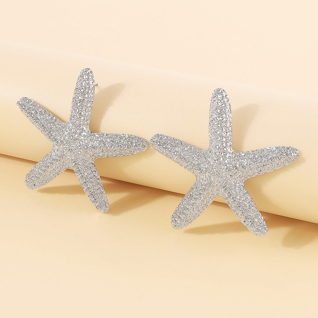Niche Starfish Pendant Necklace&Earrings