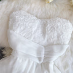Off-shoulder Mesh Patchwork Dress