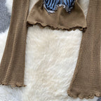 Vintage Distressed Butterfly Pattern Knitwear