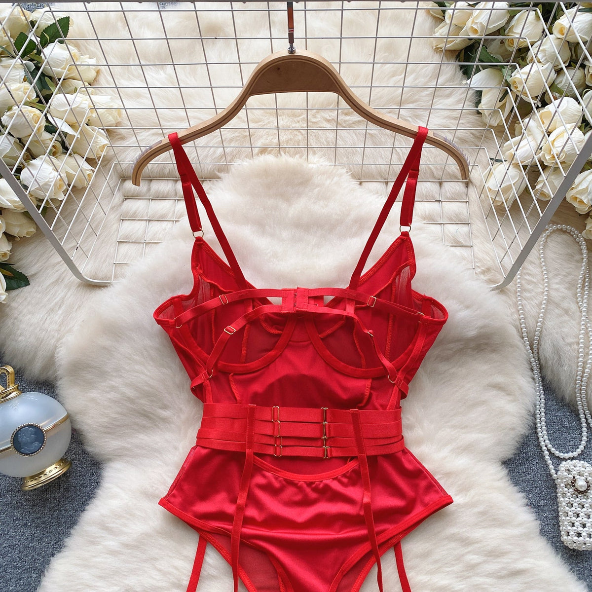 Sexy Lace-up Slip Lounge Jumpsuit