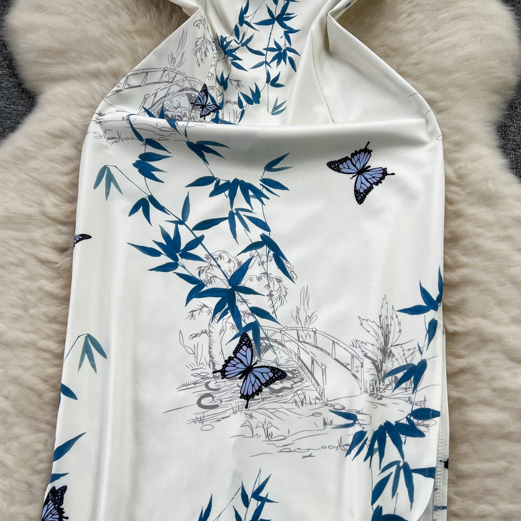 Chinese Style Floral Split Cheongsam