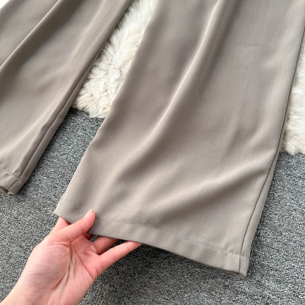 Drawstring Loose Fitting Long Trousers