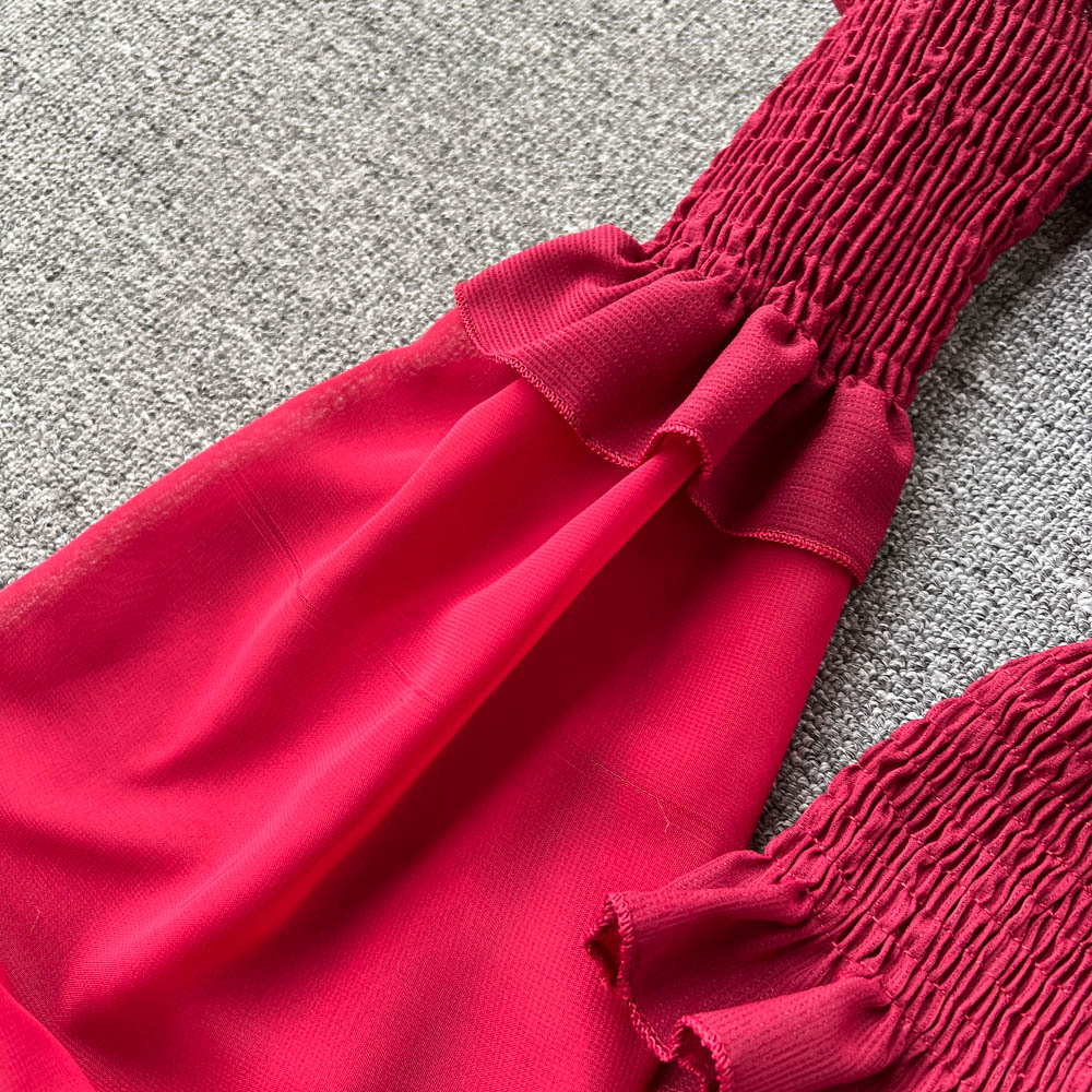 Niche Strapless Solid Colour Shirt