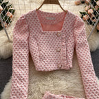 Suit Top&A-line Skirt 2Pcs Set