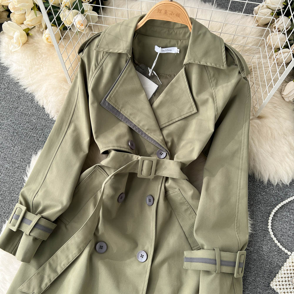 Vintage Suit Collar Trench Coat