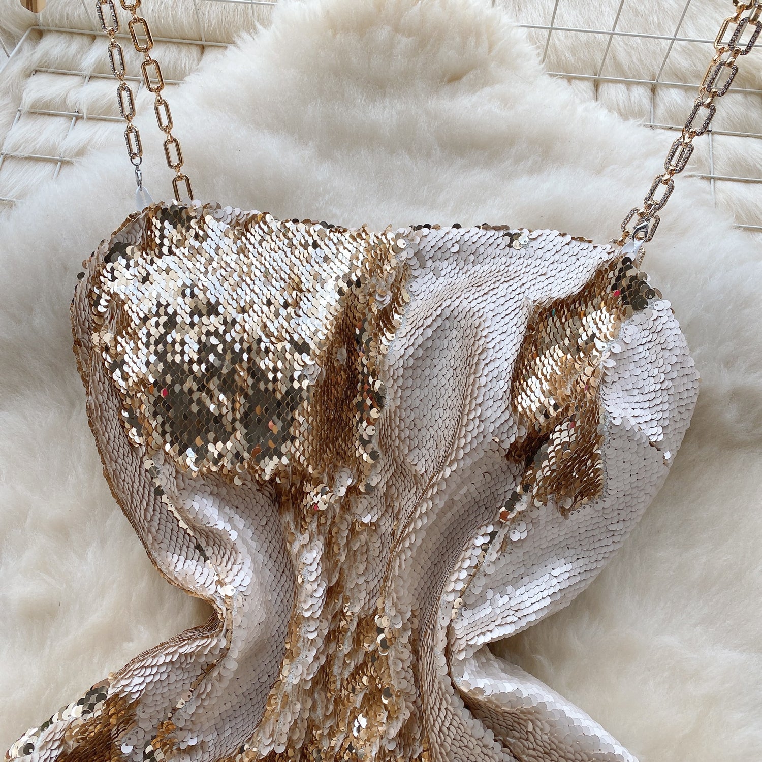 Chic Slim-fitting Sequined Party Slip Dress